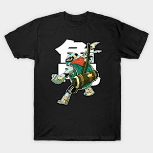 Samurai Turtle Illustration T-Shirt